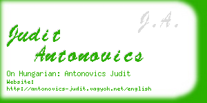 judit antonovics business card